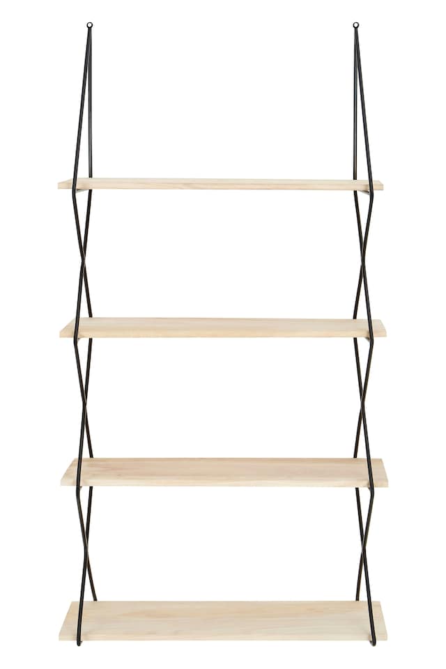 image 1 of Orsina Stylish 4 Layer Shelf, Durable Design Metal Frame Shelf For Balcony, Ample Storage Hanging Frame Shelf