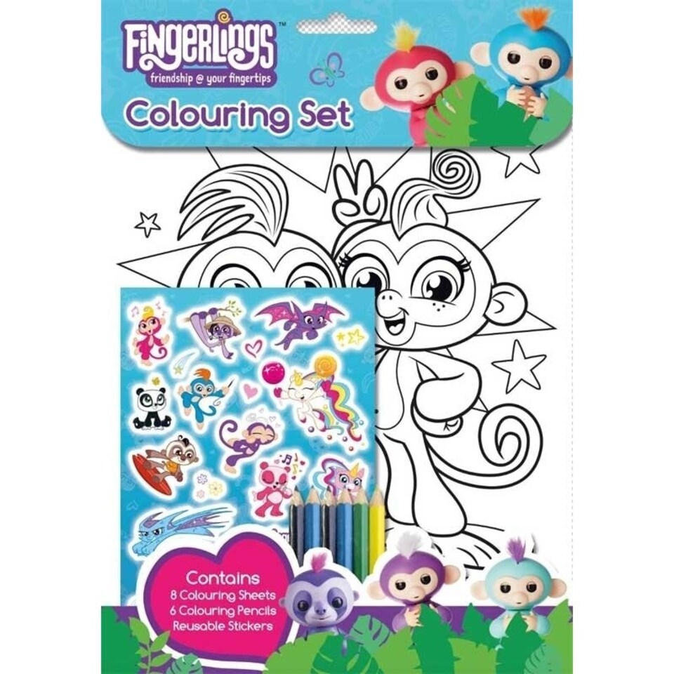 Fingerlings Characters Colouring Set - Multicoloured - One Size