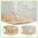 image 4 of PawHut Hamster Cage, Gerbil Cage w/ Deep Bottom, Wooden Ramp, Exercise Wheel