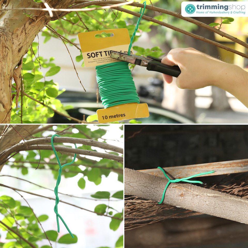image 1 of 2.5mm Green Garden Soft Tie, Soft Twist Ties - 10 Metres