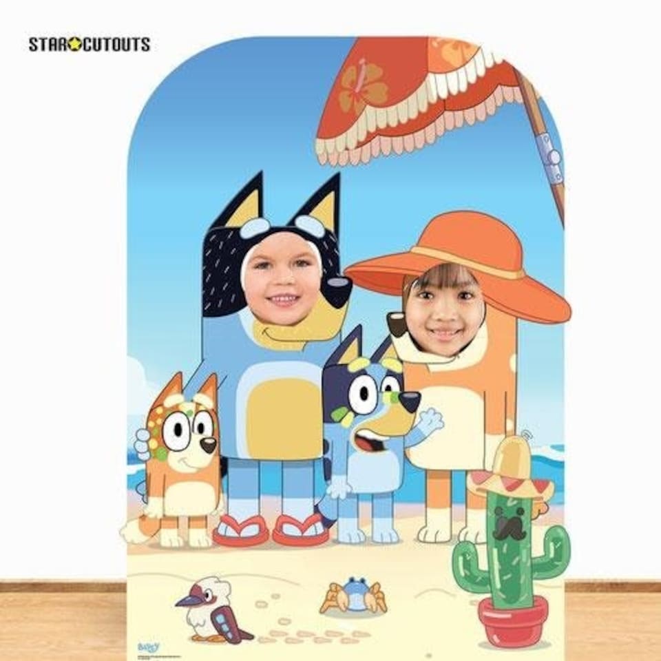 image 1 of Bluey On the Beach Stand In Cardboard Cutout 131cm