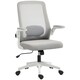 image 9 of HOMCOM Mesh Desk Chair with Tilt Function, Lumbar Support Black