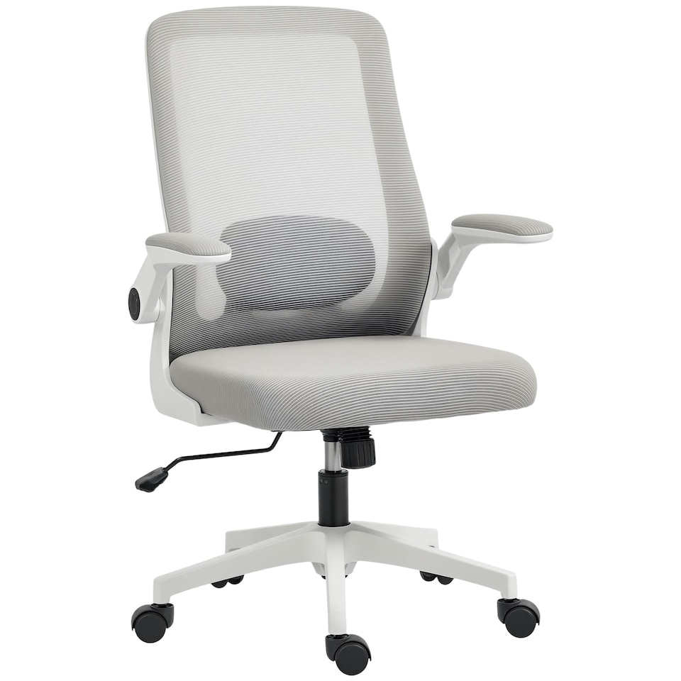 image 1 of HOMCOM Mesh Desk Chair with Tilt Function, Lumbar Support Black