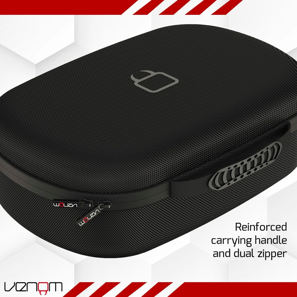image 1 of Venom Meta Quest 2 VR Headset Carry Case Black