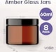 image 3 of Cosmetic Amber Glass Jar Set - UV Protection for Powder, Lotion and Cream