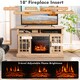 image 10 of COSTWAY 2000W Electric Fireplace Insert Fireplace Natural