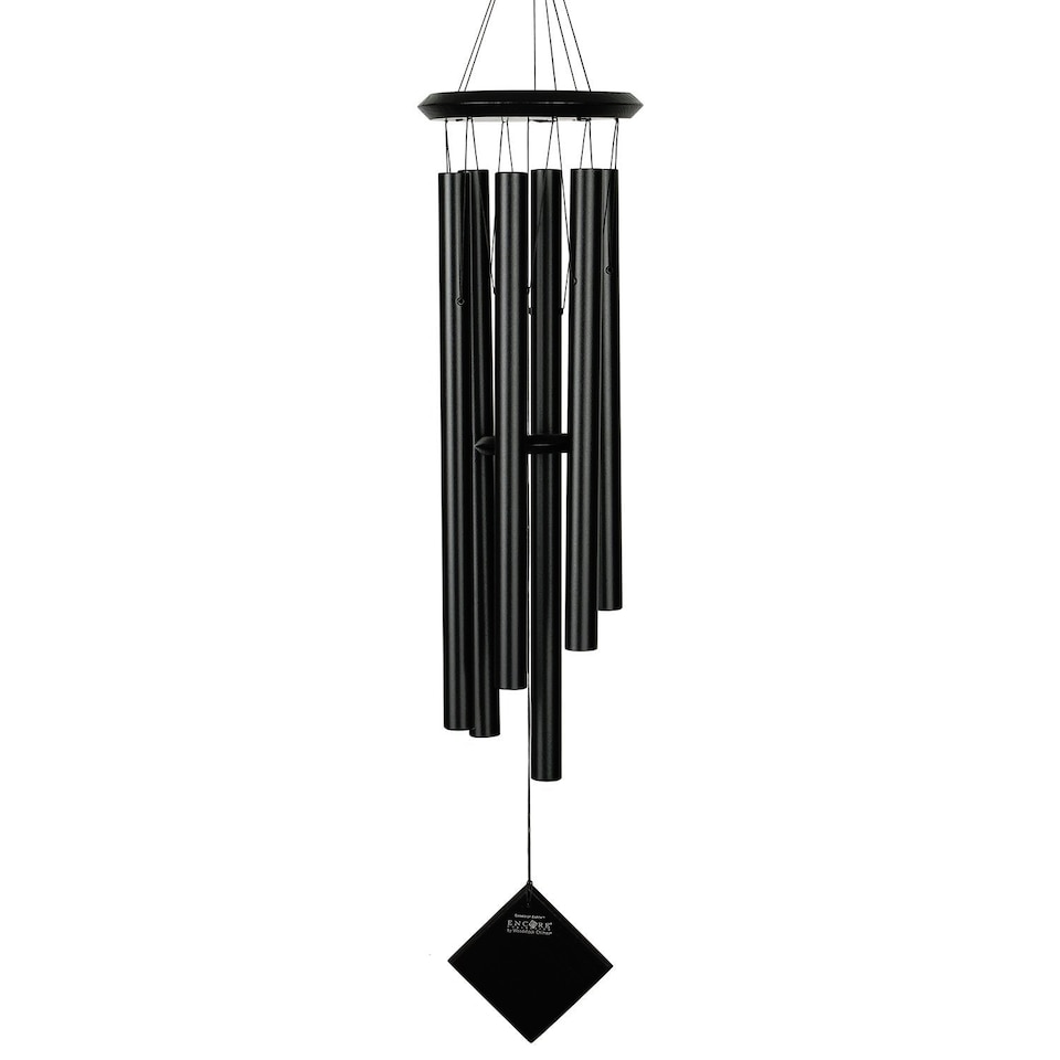 image 1 of Woodstock Hanging Black Wind Chime