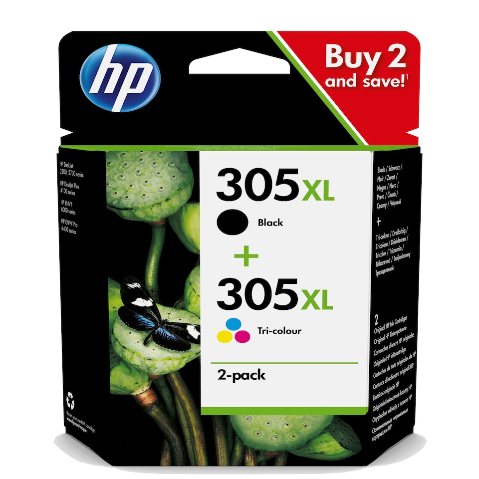 image 1 of HP 305XL Black & Colour Ink Cartridge
