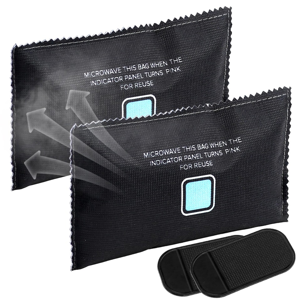 image 1 of GEEZY Reusable Car Dehumidifier Bags Set of 2 350g Activated Carbon Moisture Absorbers