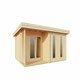 image 2 of Orkney-Log Cabin, Wooden Garden Room, Timber Summerhouse, Home Office - L580 x W450 x H233.7 cm Brown