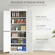 image 4 of HOMCOM Modern Kitchen Storage Cabinet, 6-Tier Shelves W/ 4 Adjustable, White