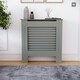 image 4 of Vida Designs Milton Radiator Cover Painted MDF Slatted Cabinet, Grey, 78cm