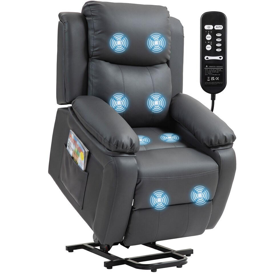 image 1 of HOMCOM Riser and Recliner Chair Power Lift Recliner with Remote