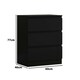 image 3 of FWStyle Carlton 3 Drawer Chest Of Drawers - Matt Black