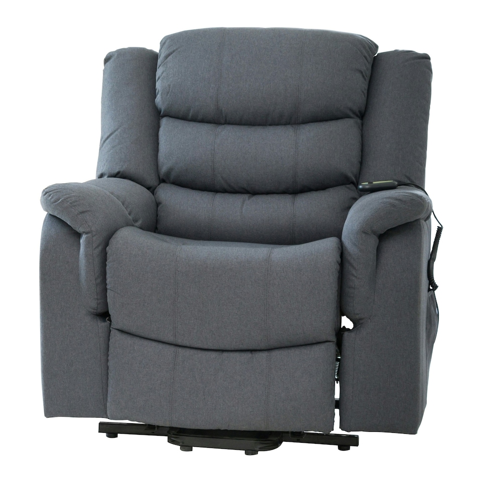 image 1 of Colfax Electric Riser Recliner with Massage and Heat - Dark Grey