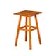 image 1 of 73 x 45cm Outdoor Kapalua Wooden Slatted Garden Side Table Brown