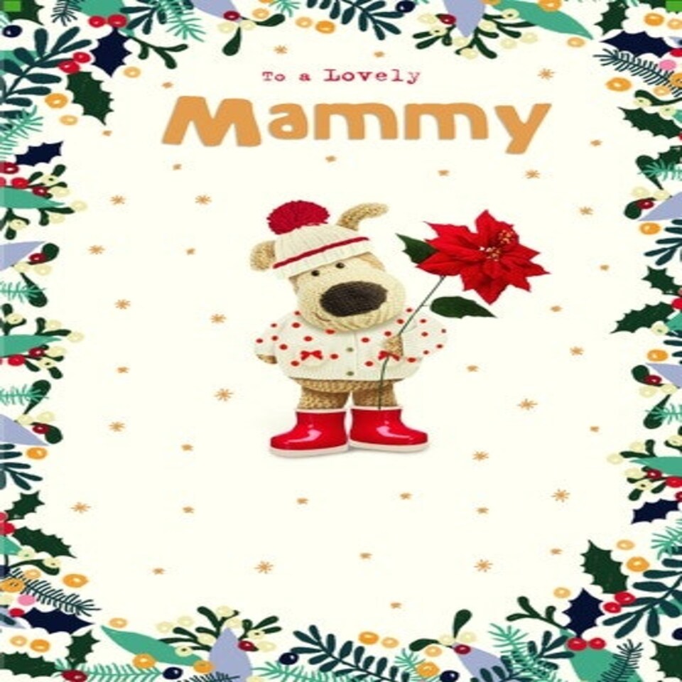 image 1 of Boofle with Flower Mammy Christmas Card