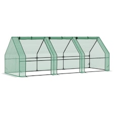Outsunny Mini Greenhouse Garden Planter Zipper Doors Portable 270 x 90 x 90cm