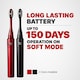 image 4 of LG Reach Dual Sonic Toothbrush includes 4 Toothbrush Heads 27000 VPM Red
