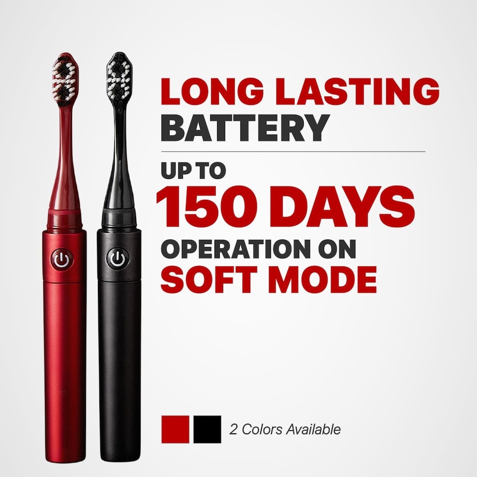 image 1 of LG Reach Dual Sonic Toothbrush includes 4 Toothbrush Heads 27000 VPM Red