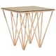 image 2 of Interiors by Premier Sleek Square Rose Gold End Table, Versatile Statement Side Table, Contemporary Livingroom Side Table