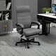 image 2 of Vinsetto High-Back Home Office Chair with Adjustable Height and Footrest, Grey