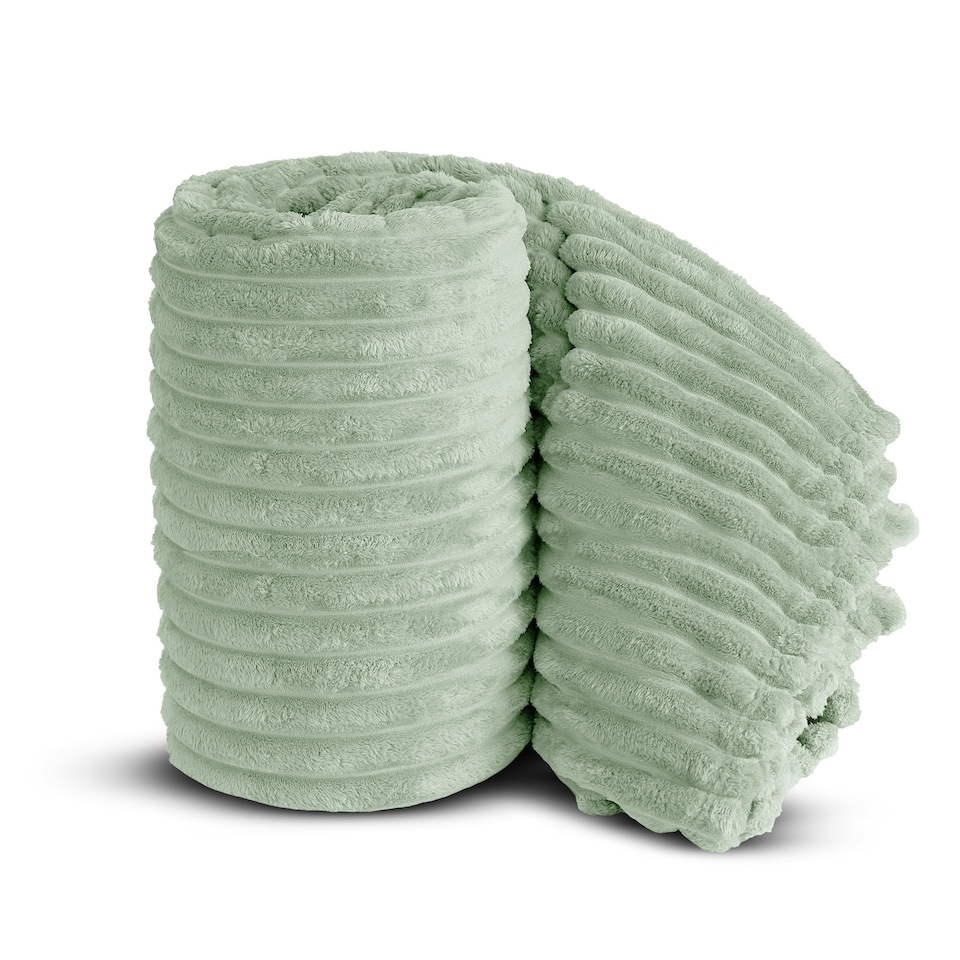 image 1 of Velosso Chunky Cord Super Soft Plush Heavy Blanket - 150cm x 200cm Green