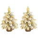 image 1 of HOMCOM 2 Piece Mini Artificial Christmas Trees Flocked Tabletop Xmas Trees