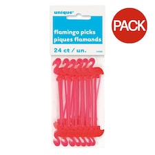 Unique Party Flamingo Luau/Beach Party Party Picks (Pack of 24) - Pink - One Size