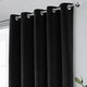 image 3 of Luxury Enhanced Living Black Velvet, Supersoft, 100% Blackout, Thermal Pair of Curtains with Eyelet Top - 90 x 72 inch (229x183cm)