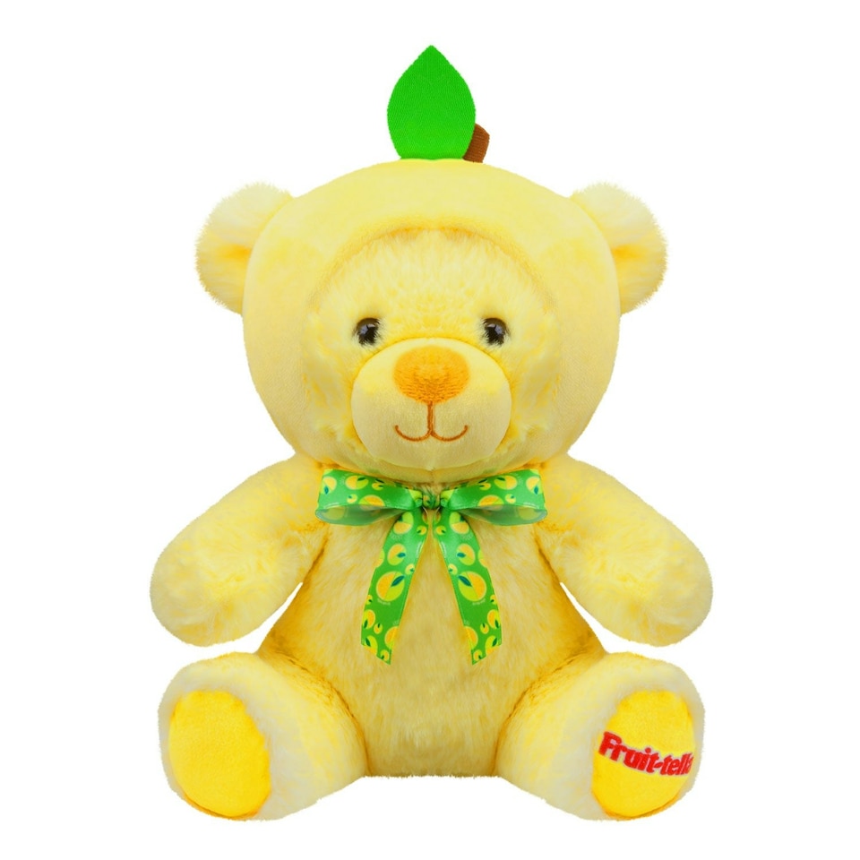 image 1 of Fruit-tella Lemon Bear Soft Toy Plush Cute Cuddly Fluffy Plushie 23cm Yellow