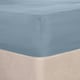 image 1 of OHS Plain Fitted Bed 25cm Deep Elasticated Sheet, Double - Blue