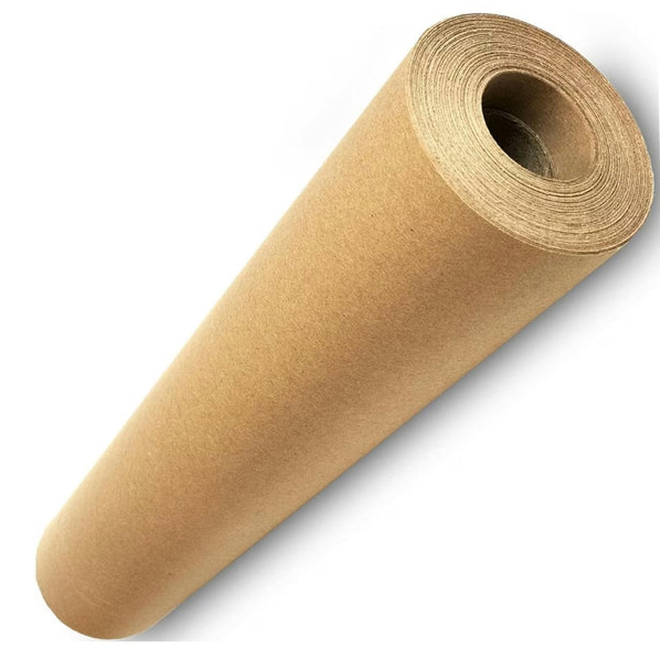 image 1 of Multipurpose Brown Kraft Paper Roll 750x100mm Rolls For Packing Gifts Arts & Crafts