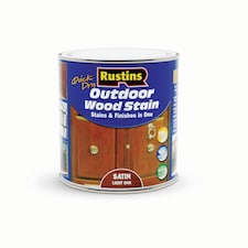 Rustins Quick Dry Outdoor Wood Stain Satin Light Oak 1L | Brown | 1