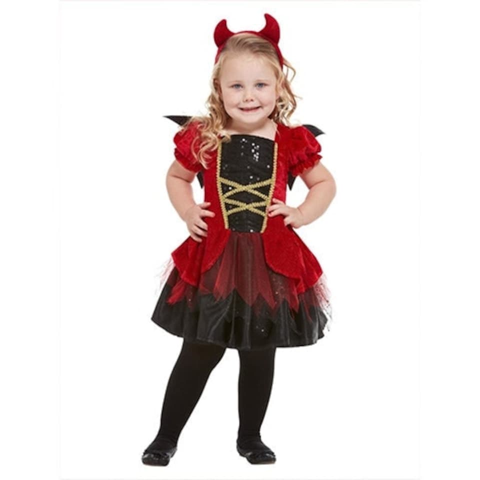 image 1 of Red Devil Girls Fancy Dress Costume Toddler Age 3-4 | Multi | 3-4 years