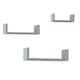 image 1 of Set of 3 U-Shaped Floating Wall-Mounted Shelves | Grey | 1