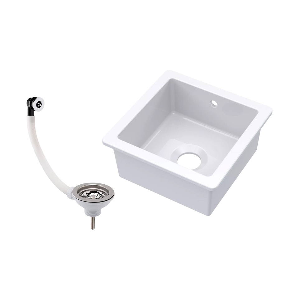 image 1 of Balterley Single Bowl Kitchen Sink Fireclay with Overflow - Set A