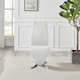 image 3 of Furniturebox 2x Willow White Faux Leather Chrome 'Z' Dining Chairs
