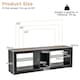 image 2 of COSTWAY TV Stand LED Light for 65 Inch Modern Media Console Table Shelves