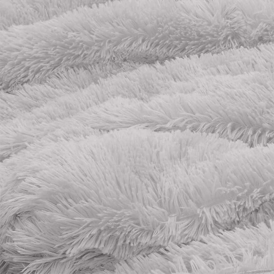 image 1 of Ezysleep Faux Fur Duvet Cover Set Soft Cozy Luxurious Bed Linen Easy Care | Pink | Pink