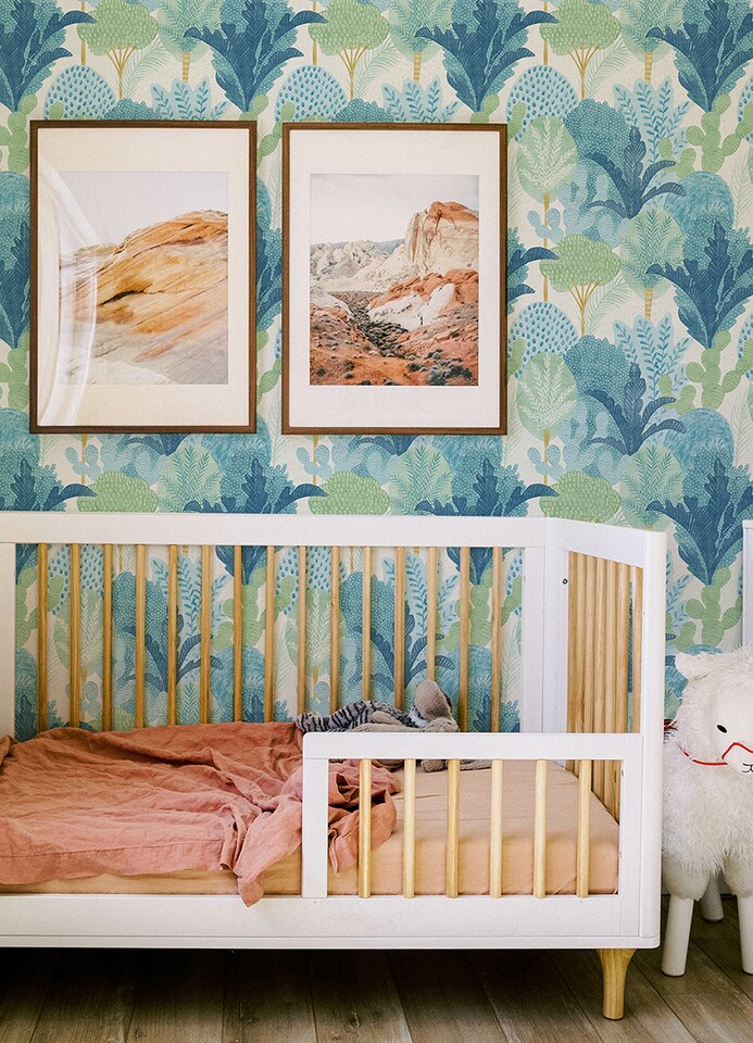 image 1 of NuWallpaper NUS4975 Keilani Peel & Stick Wallpaper, Teal | Green | Teal | 2.85m² | 1