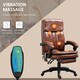 image 3 of Vinsetto PU Leather Massage Office Chair w/ Adjustable Height Footrest Brown