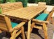 image 5 of Eight Seater Rectangular Table Set with Cushion - W340 x D216 x H98 - Fully Assembled - Green