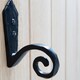 image 6 of Hammer & Tongs Hammered Scroll Hook - W30mm x H95mm - Black