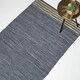 image 1 of Homescapes Recycled Leather Handwoven Stripe Rug | Grey | Grey