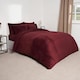 image 4 of OHS Teddy Fleece Ultra Soft Duvet Cover and Pillowcase Set, Single - Burgundy