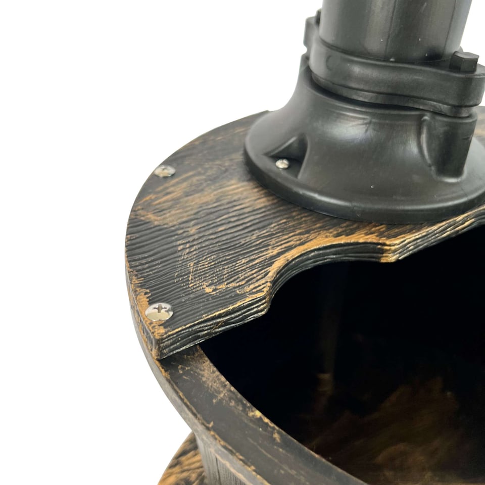 image 1 of 2 Tier Cascading Barrel Garden Water Pump Fountain Feature