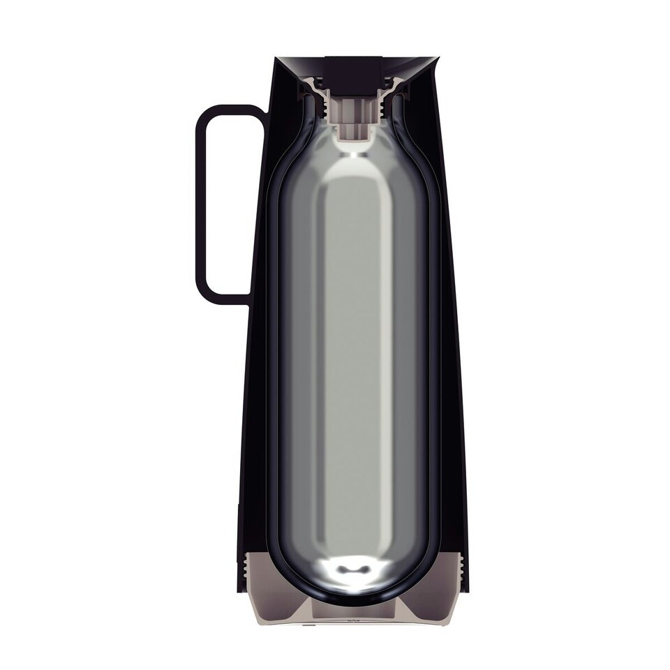 image 1 of Tramontina Thermal Flask with Interior Glass Container (Black, 1.0l)