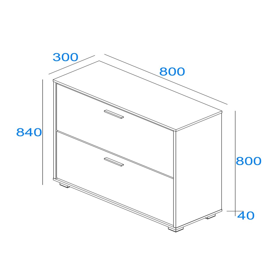image 1 of Lido, 2 Door Shoe Cabinet White