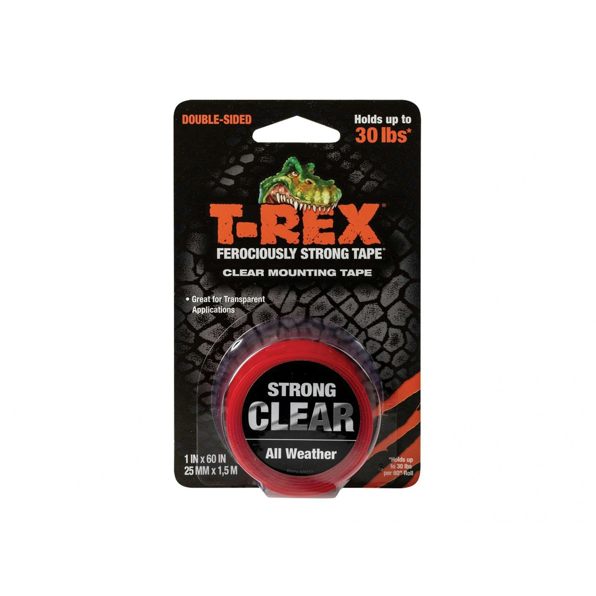 Shurtape T-rex Clear Mounting Tape 25mm X 1.5m - Multi Colour - One Size